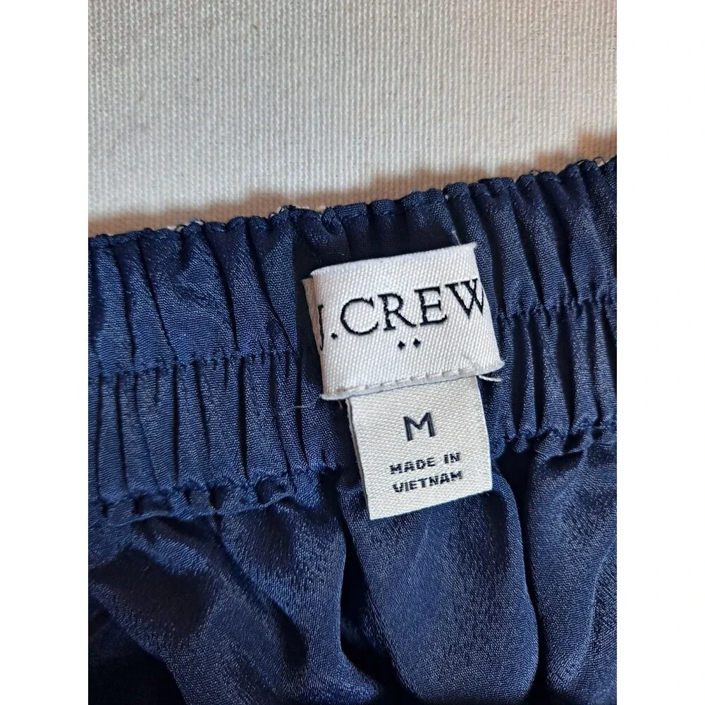 J. Crew Women's Tiered Ruffle Mini Skirt Size M Blue Floral